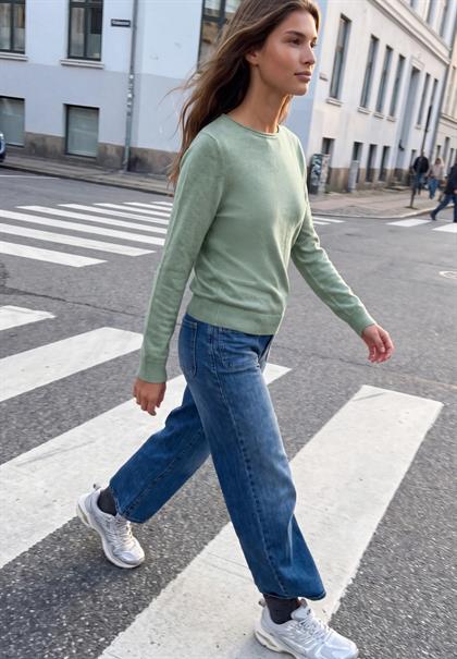 Pullover mit Raffung am Ärmel grayed mint mel.