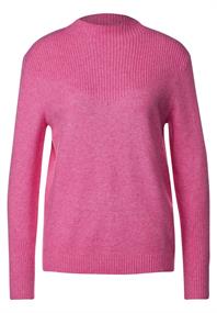 Pullover mit Rippstrick cozy pink melange