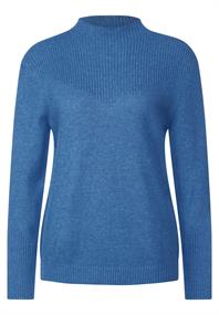 Pullover mit Rippstrick intense gentle blue melange