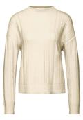 Pullover mit Rippstruktur soft beige