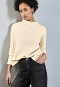 Pullover mit Rippstruktur soft beige