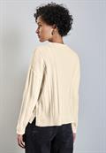 Pullover mit Rippstruktur soft beige