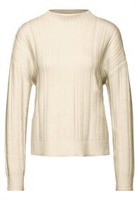 Pullover mit Rippstruktur soft beige