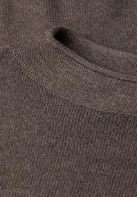 Pullover mit Rollkante dark nomad brown mel.
