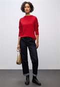 Pullover mit Rollkante racing red