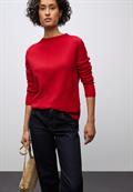 Pullover mit Rollkante racing red