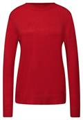 Pullover mit Rollkante racing red