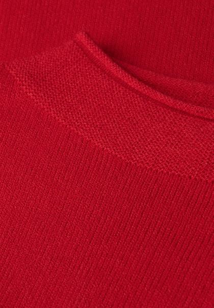 Pullover mit Rollkante racing red