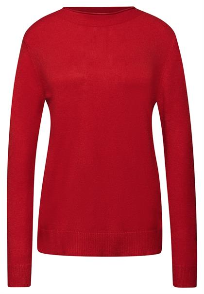 Pullover mit Rollkante racing red