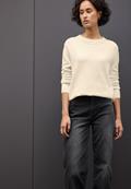 Pullover mit Rollkante soft beige