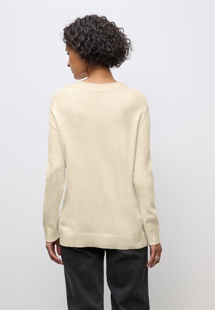 Pullover mit Rollkante soft beige