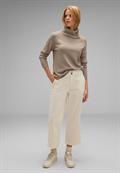 Pullover mit Rollkragen bleached sand melange