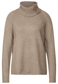 Pullover mit Rollkragen bleached sand melange