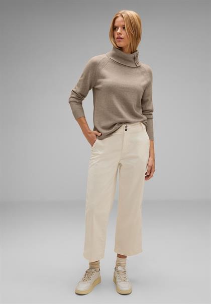 Pullover mit Rollkragen bleached sand melange