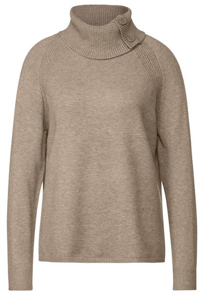 Pullover mit Rollkragen bleached sand melange