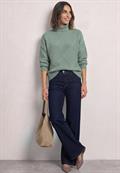 Pullover mit Rollkragen und Strukturmix eucalyptus green mel.