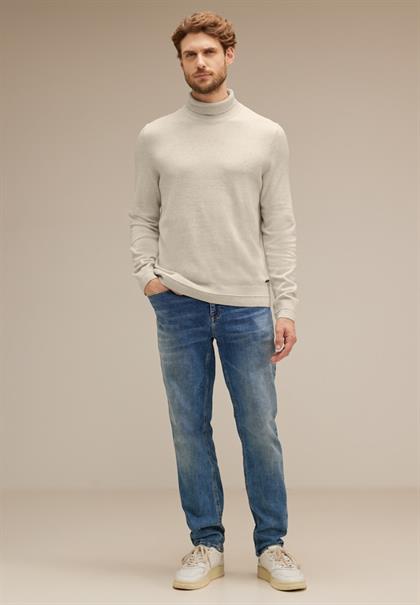 Pullover mit Rollkragen wool white