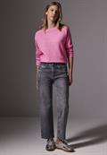 Pullover mit Rundhals intense rose mel.