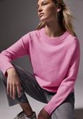 Pullover mit Rundhals intense rose mel.