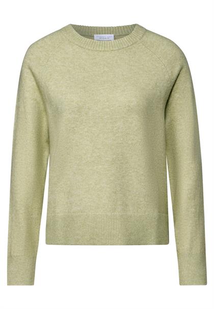Pullover mit Rundhals mild green mel.