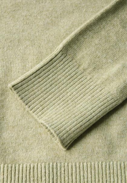 Pullover mit Rundhals mild green mel.