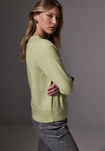 Pullover mit Rundhals mild green mel.