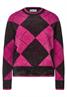 Pullover mit Rundhals und Argyle-Muster charred brown