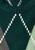 Pullover mit Rundhals und Argyle-Muster mossed green