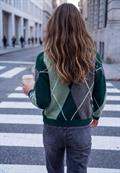 Pullover mit Rundhals und Argyle-Muster mossed green