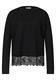 Pullover mit Rundhals und Spitzenkante black