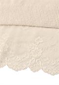 Pullover mit Rundhals und Spitzenkante pure beige
