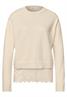 Pullover mit Rundhals und Spitzenkante pure beige