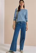 Pullover mit Rundhals und Streifen easy blue