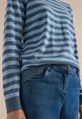 Pullover mit Rundhals und Streifen easy blue