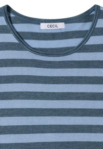 Pullover mit Rundhals und Streifen easy blue