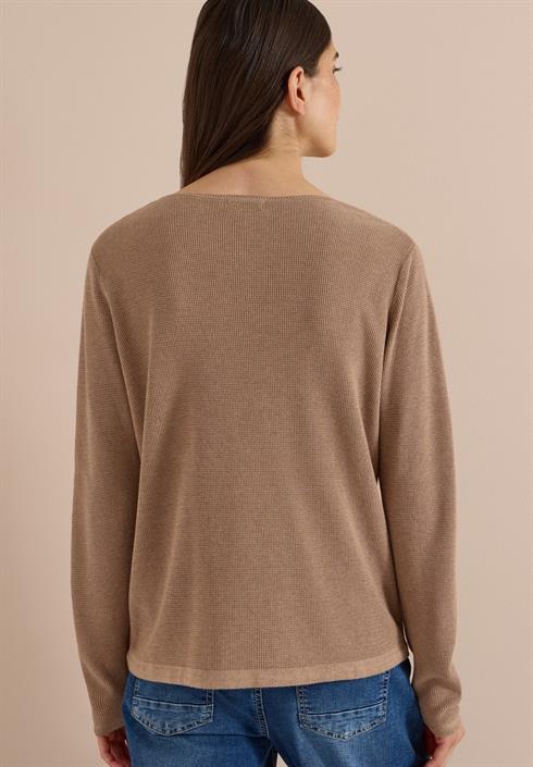 pullover-mit-rundhals-und-struktur-creamy-mocha-melange
