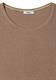 Pullover mit Rundhals und Struktur creamy mocha melange