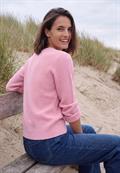Pullover mit Rundhals und Struktur mellow rose melange