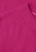 Pullover mit Rundhals und Struktur pink flash melange
