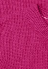 Pullover mit Rundhals und Struktur pink flash melange