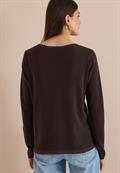 Pullover mit Rundhals und Struktur truffle brown