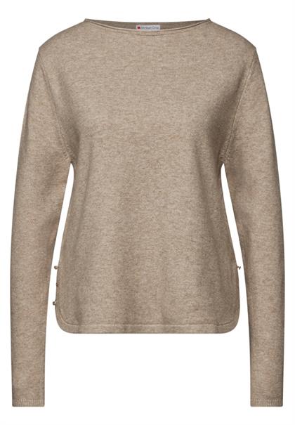 Pullover mit Schlitz-Detail honey sand mel.