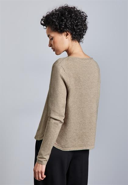 Pullover mit Schlitz-Detail honey sand mel.