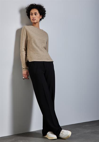 Pullover mit Schlitz-Detail honey sand mel.