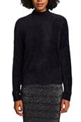 Pullover mit Stehkragen aus Wollmix black