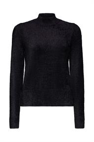 Pullover mit Stehkragen aus Wollmix black