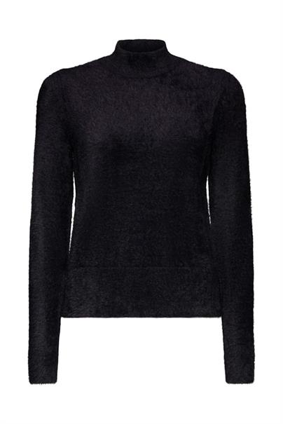 Pullover mit Stehkragen aus Wollmix black