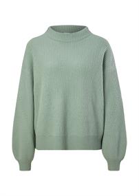 Pullover mit Stehkragen grün