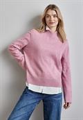 Pullover mit Stehkragen sunrise pink mel.