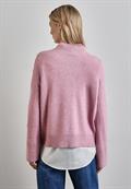 Pullover mit Stehkragen sunrise pink mel.